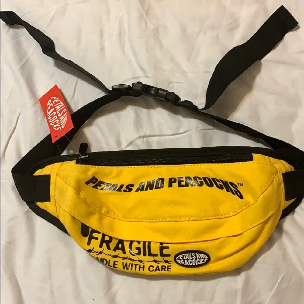 Petals and Peacocks two pocket fanny pack